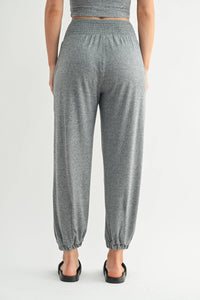 Grey Brushed Hacci Lounge Jogger