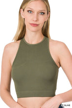 Load image into Gallery viewer, Ribbed Seamless Crop Tank