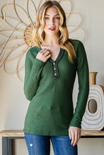 Load image into Gallery viewer, Long Sleeve V-Neck Button
