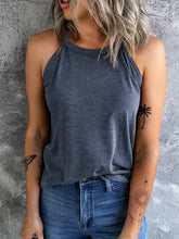 Load image into Gallery viewer, Navy Crew Neck Tank Top