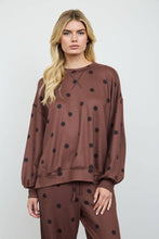 Load image into Gallery viewer, Chocolate Polka Dot Ribbed Top