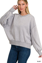 Load image into Gallery viewer, Wash Fleece Oversized Pullover