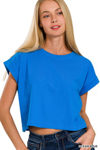 Load image into Gallery viewer, Cotton Folded Sleeve Top