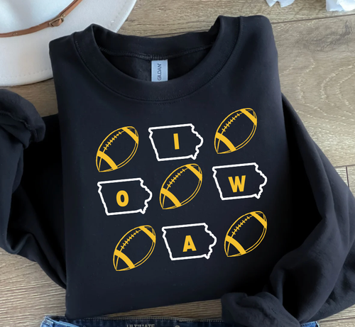 Iowa Football Crewneck Sweatshirt