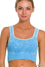 Load image into Gallery viewer, Washed Ribbed Square Neck Tank