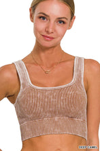 Load image into Gallery viewer, Washed Ribbed Square Neck Tank
