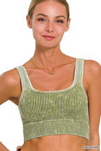 Load image into Gallery viewer, Washed Ribbed Square Neck Tank