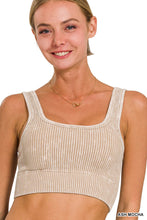 Load image into Gallery viewer, Washed Ribbed Square Neck Tank