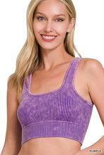 Load image into Gallery viewer, Washed Ribbed Square Neck Tank