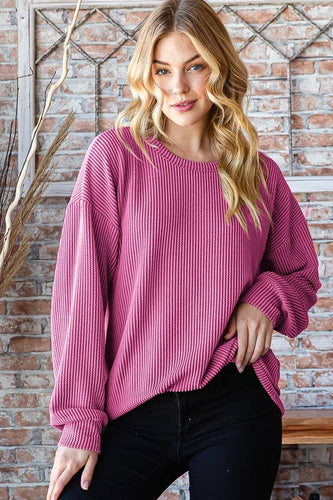 Magenta Puff Sleeve Top