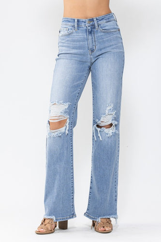 High Waist 90's w/ Knee Destroy Straight