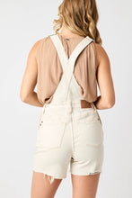 Load image into Gallery viewer, High Waist Garment Dyed Destroy Overall Shorts