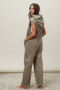 Vintage Taupe French Terry Jumpsuit