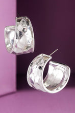 Load image into Gallery viewer, Hypoallergenic Hammered Vintage Metal Hoops: VINTAGE GOLD