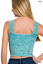 Load image into Gallery viewer, Square Neck Washed Ribbed Tank