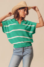 Load image into Gallery viewer, Jade Stripe Pullover Top