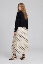 Load image into Gallery viewer, Black Polka Dot Midi Dress