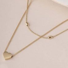 Load image into Gallery viewer, TITANIUM  STEEL NON-TARNISH LAYERED HEART NECKLACE