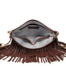 Load image into Gallery viewer, Samantha Fringe Crossbody Bag: Charcoal Gray