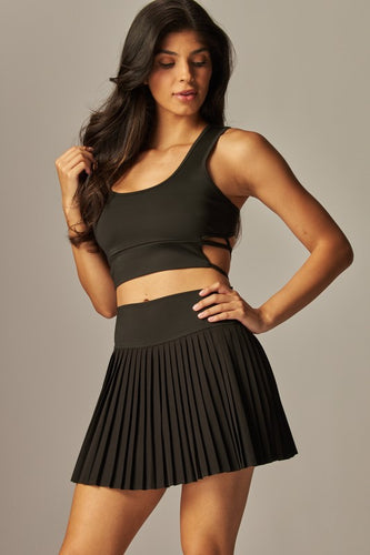 Black Pleated Tennis Skirt