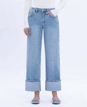 Load image into Gallery viewer, Vervet Super High Rise Cuffed Baggy Straight Leg