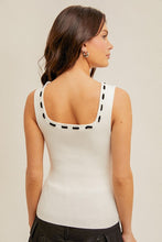 Load image into Gallery viewer, Black &amp; White Bow Detailed Tank