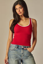 Load image into Gallery viewer, Seamless Contrast Binding Tank Top