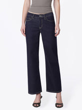 Load image into Gallery viewer, Vervet Mid Rise Dark Wash Yoke Detail