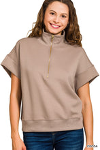 Load image into Gallery viewer, Cocoa Scuba High Neck Half Zip