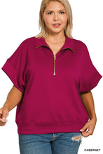 Load image into Gallery viewer, Cabernet Scuba High Neck Half Zip