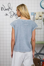 Load image into Gallery viewer, Slate Blue Extended Shoulder Top