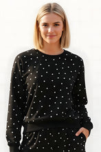 Load image into Gallery viewer, Fleece Relaxed Fit Babe Polka Dot Crew Neck Sweatshirt