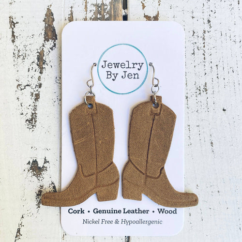 Cowgirl Boots: Tan Earrings