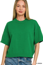 Load image into Gallery viewer, Exposed Seam Short Sleeve Crop Sweater