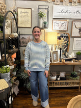 Load image into Gallery viewer, Sky Blue Stripe Top