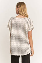 Load image into Gallery viewer, Cream &amp; Black Stripe Top