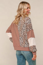 Load image into Gallery viewer, Leopard Print Bubble Sleeve Top