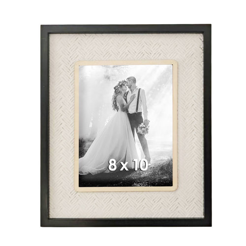 White 8x10 Weaving Photo Frame