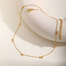 Load image into Gallery viewer, 18K STAINLESS STEEL TARNISH FREE BOW NECKLACE