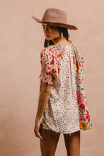 Load image into Gallery viewer, Mix Print Peasant Top