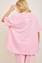 Load image into Gallery viewer, Ashed Black Mineral Washed V-neck Top