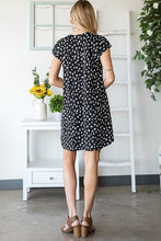 Load image into Gallery viewer, Black V Neck Animal Print Dress