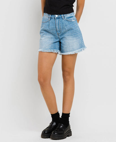 Vervet Super High Rise Pleats Shorts
