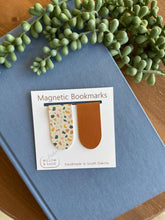 Load image into Gallery viewer, Magnetic Bookmark Pair | Terrazzo Bookmarks | Faux Leather