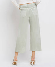 Load image into Gallery viewer, Vervet High Rise Desert Sage Crop Wide Leg Jeans