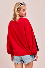 Load image into Gallery viewer, Gameday Theme French Terry Color Block Top