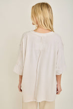 Load image into Gallery viewer, Natural Mineral Wash Raw V-Neck Top