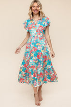 Load image into Gallery viewer, Floral Collared Dress W/ Side Pockets