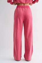 Load image into Gallery viewer, Plum Pink Mineral Wash Luxe Wide-Leg Sweatpant