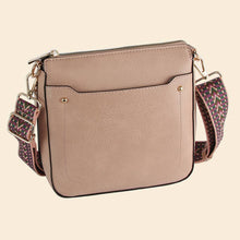 Load image into Gallery viewer, Black Boho Strap Faux Leather Crossbody Messenger Bag
